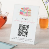 Baby Shower QR Code Share your Photos Books Theme Sockelschild (In Situ)