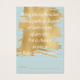 Baby Shower Raffle Ticket/Classic Blue/Gold