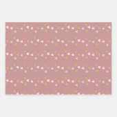 Baby Shower Rainbow Hearts Pink Geschenkpapier Set (Vorderseite 2)