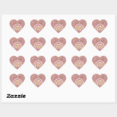 Baby Shower Rainbow Hearts Pink Herz-Aufkleber (Blatt)