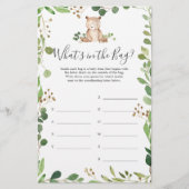 Baby Shower rät, was im Bag Game ist (Vorderseite)