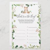 Baby Shower rät, was im Bag Game ist (Vorne/Hinten)