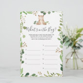 Baby Shower rät, was im Bag Game ist (Stehend Vorderseite)