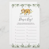 Baby Shower rät, was in der Windelbeutel ist (Vorne/Hinten)