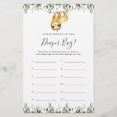 Baby Shower rät, was in der Windelbeutel ist (Vorderseite)