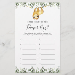 Baby Shower rät, was in der Windelbeutel ist