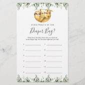 Baby Shower rät, was in der Windelbeutel ist (Vorderseite)