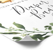 Baby Shower rät, was in der Windelbeutel ist Poster (Ecke)