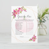 Baby Shower Raten Sie das Price Game Pumpkin Flora Einladung (Stehend Vorderseite)