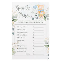 Baby Shower Raten Sie den Preis Game Teddy Bear St