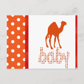 Baby Shower Red Camel Einladungspostkarte