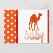 Baby Shower Red Camel Einladungspostkarte (Vorderseite)