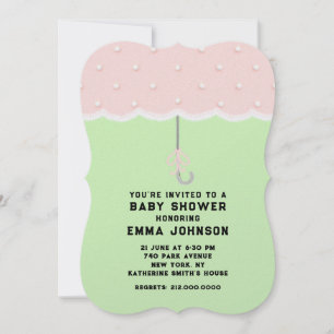 Baby-Shower-Regenschirm Einladung