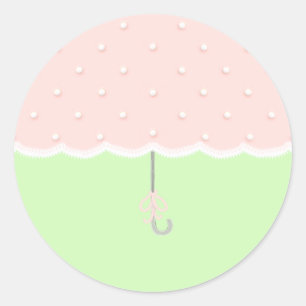 Baby-Shower-Regenschirm Runder Aufkleber