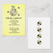 Baby Shower Registry Card Bee Thema Begleitkarte (Vorne/Hinten)