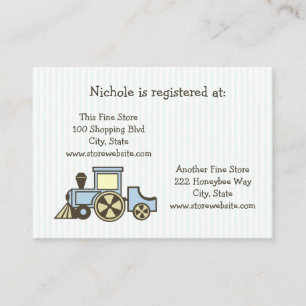 Baby Shower Registry Card Zug Begleitkarte