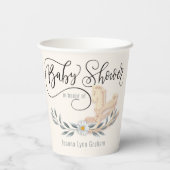 Baby Shower Rocking Horse Personalisiert Paper Cup Pappbecher (Rückseite)