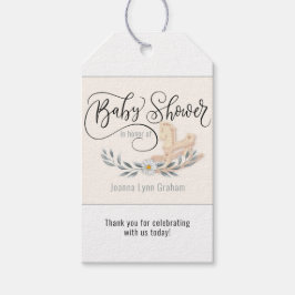 Baby Shower Rocking Pferd Personalisiert Danke Geschenkanhänger