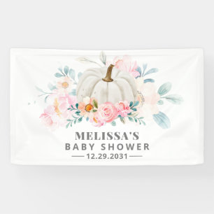 Baby Shower Rosa Rosen Florale Pumpe Banner