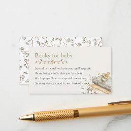 Baby Shower Rustic Botanical Books For Baby  Begleitkarte