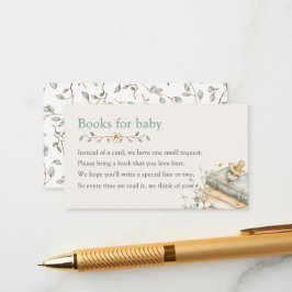 Baby Shower Rustic Botanical Books For Baby  Begleitkarte
