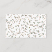 Baby Shower Rustic Botanical Diaper Raffle Begleitkarte (Rückseite)