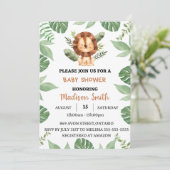 Baby Shower Safari Save The Date (Stehend Vorderseite)