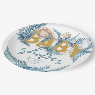 Baby Shower Safari Tiere Custom Pappteller