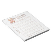 Baby Shower schätzt den Date Game Activity Notepad Notizblock (angewinkelt)
