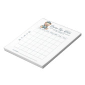 Baby Shower schätzt den Date Game Activity Notepad Notizblock (Rotiert)