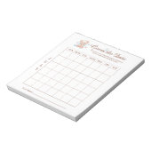 Baby Shower schätzt den Date Game Activity Notepad Notizblock (Rotiert)