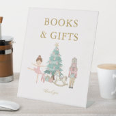 Baby-Shower-Schild 'Pink Nutcracker Bücher & Gesch Sockelschild (In Situ)