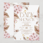 Baby Shower Schmetterling Einladung (Vorne/Hinten)