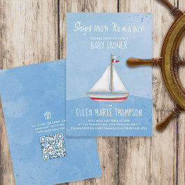 Baby Shower Ship Ahoy Es ist eine Boy Geschenkregi Einladung
