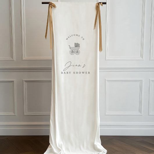 Baby Shower Sign, Baby stroller decorations, custo Banner