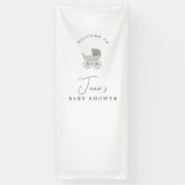 Baby Shower Sign, Baby stroller decorations, custo Banner (Vertikal)