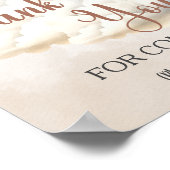 Baby Shower Sign bedanken Sie sich für das KOMMEND Poster (Ecke)