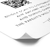 Baby Shower Sign Poster (Ecke)