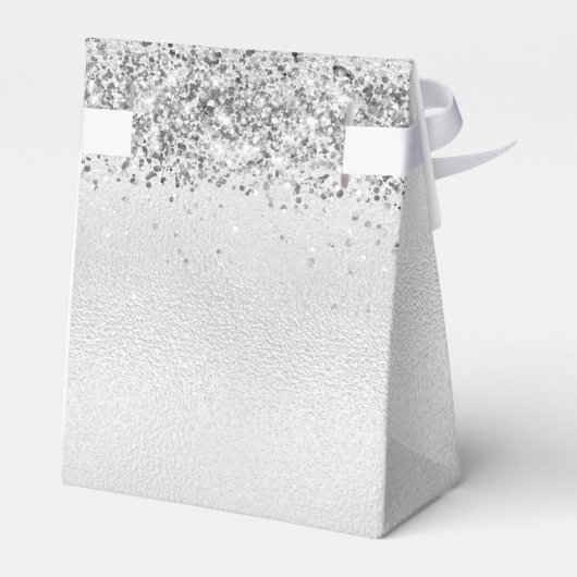 Baby Shower Silbergoldballons Danke Geschenkschachtel (Rückseite)