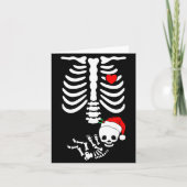 Baby Shower Skeleton Christmas Santa Pregnancy Ann Karte (Vorderseite)