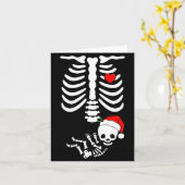Baby Shower Skeleton Christmas Santa Pregnancy Ann Karte (Gelbe Blume)