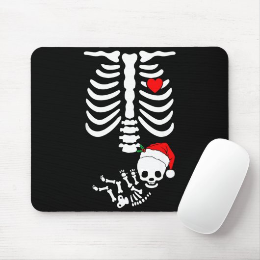 Baby Shower Skeleton Christmas Santa Pregnancy Ann Mousepad (Mit Mouse)