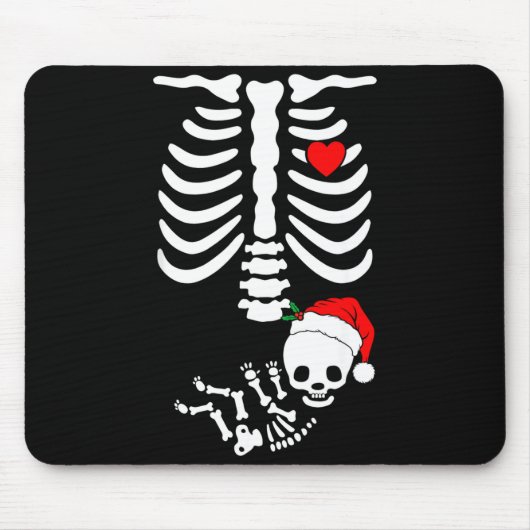 Baby Shower Skeleton Christmas Santa Pregnancy Ann Mousepad (Vorne)