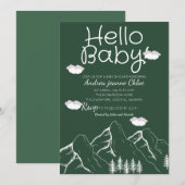 Baby Shower Skript Simple Adventure Mountain Einladung (Vorne/Hinten)
