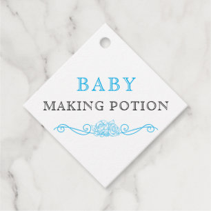 Baby Shower Sky Blue und Black Baby Making Träne Geschenkanhänger