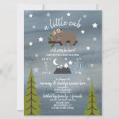 Baby Shower Sleepy Bear Cub 6,5" x 8,75" Einladung (Vorderseite)