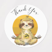 Baby Shower Sloth Etiketten (Design 1)