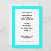 Baby Shower Snowboarder Einladungen (Rückseite)