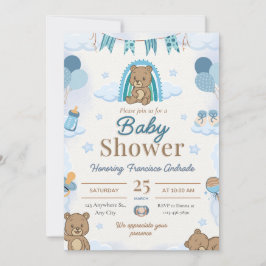 Baby Shower Soft Life Ästhetisches Design Einladung