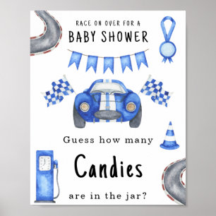 Baby Shower Spiel - Errate wie viele Süßigkeiten Poster